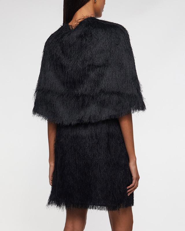 By Malene Birger Pinla Fringes cape Black ONESIZE