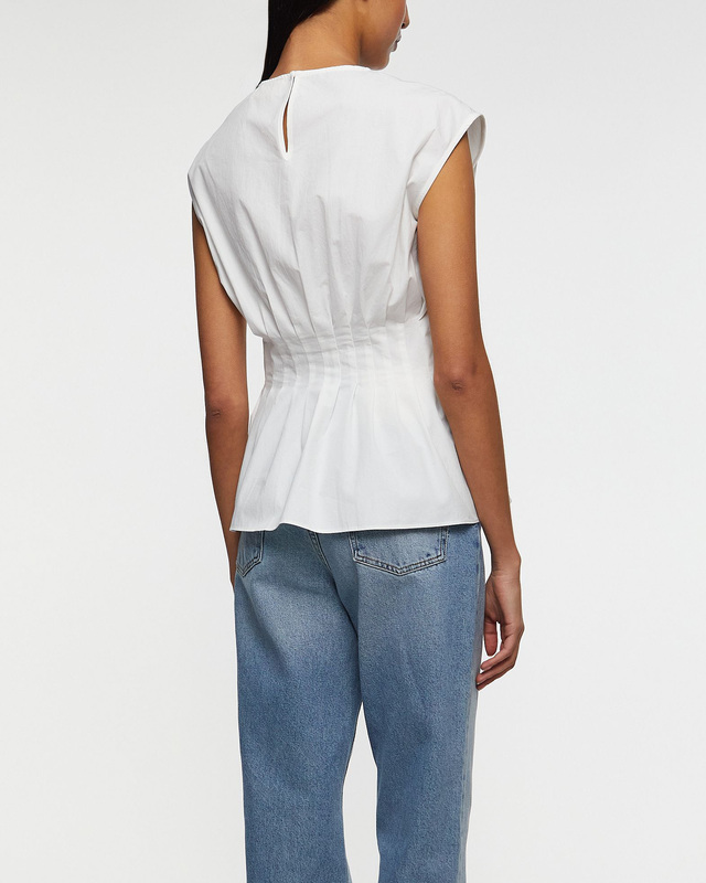 Wakakuu Icons Top Dover Pleated  White S