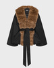 ROTATE  Jakke Faux Fur Collar Black 36