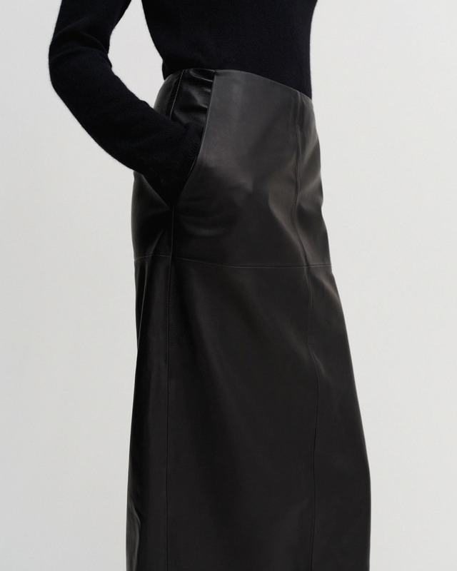 Almada Nederdel Birdy Leather Black M