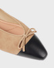 Aquazzura Ballerina Gioia Flat Vit/svart EUR 40