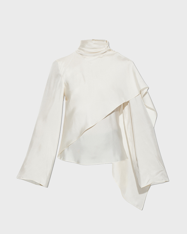 RÓHE Topp Silk Foulard Cream 36