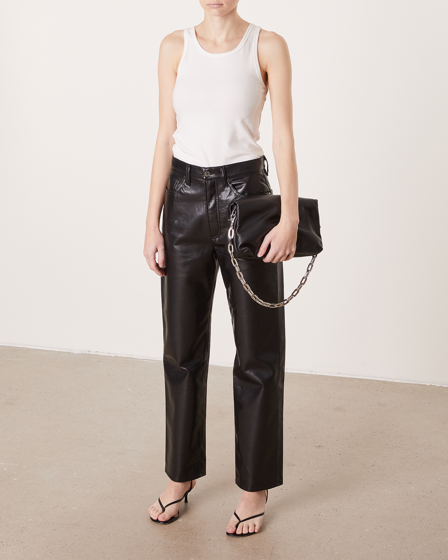 AGOLDE - Leather pants Recycled Leather 
