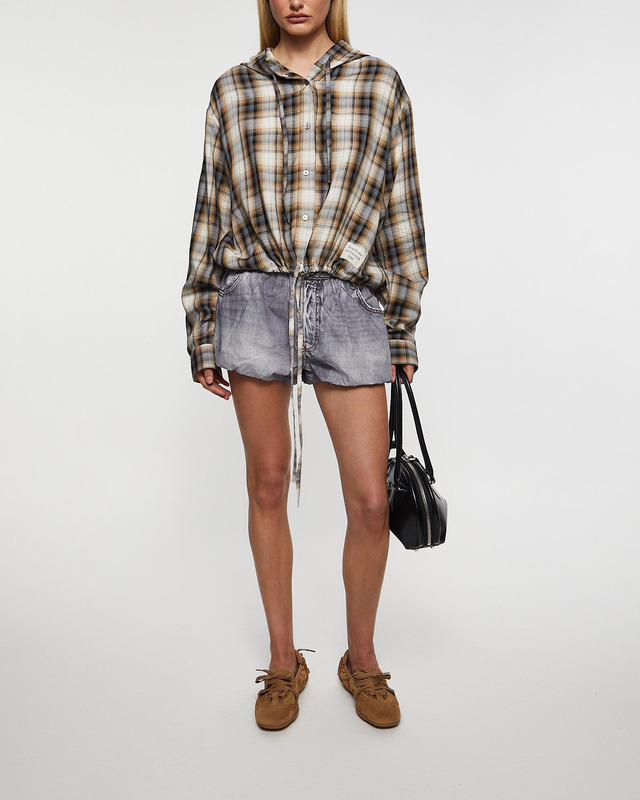 Acne Studios Shorts L’Oeil Denim Printed Grå 40