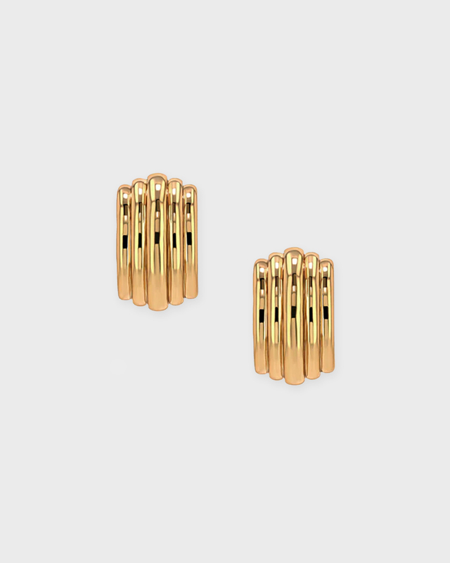 Anine Bing Earrings Chunky Ribbed  Guld ONESIZE