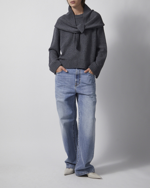 Wakakuu Icons Skjerf Wool Cashmere Triangle Grey ONESIZE