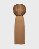 LEONI Dress Void Gathered Silk Valnöt 38