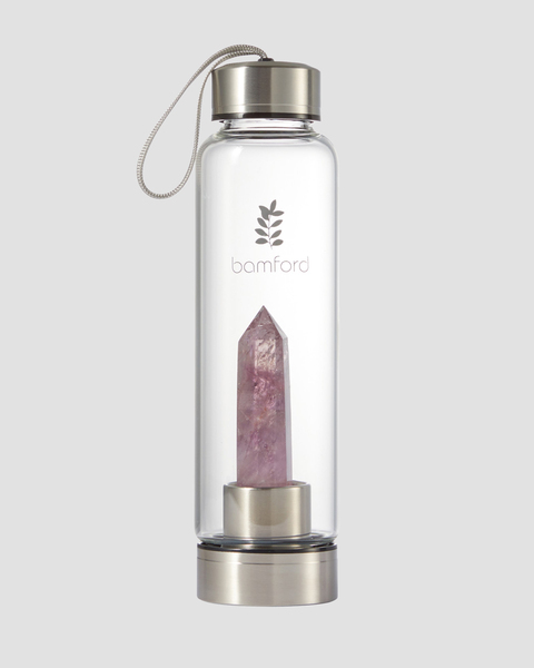 Water Bottle Amethyst Quartz Transparent ONESIZE 1