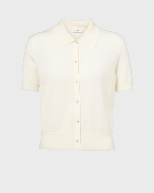 Vince Tröja Collared Button-Front  Offwhite L