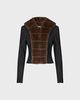 ROTATE  FAUX FUR COLLAR CARDIGAN 40