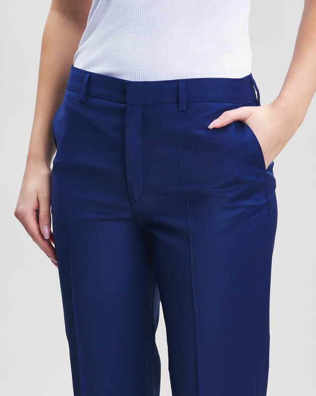 Filippa K Trousers Emma Cropped Cool Wool Blå 40