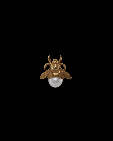 Earring Bumblebee Pearl Gold ONESIZE 1