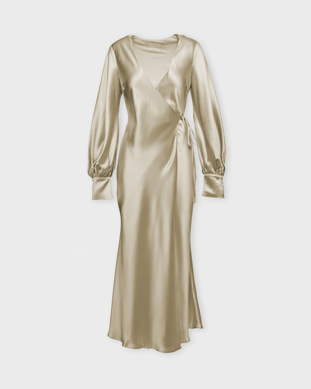 Wakakuu Icons Klänning Morino Wrap  Beige S