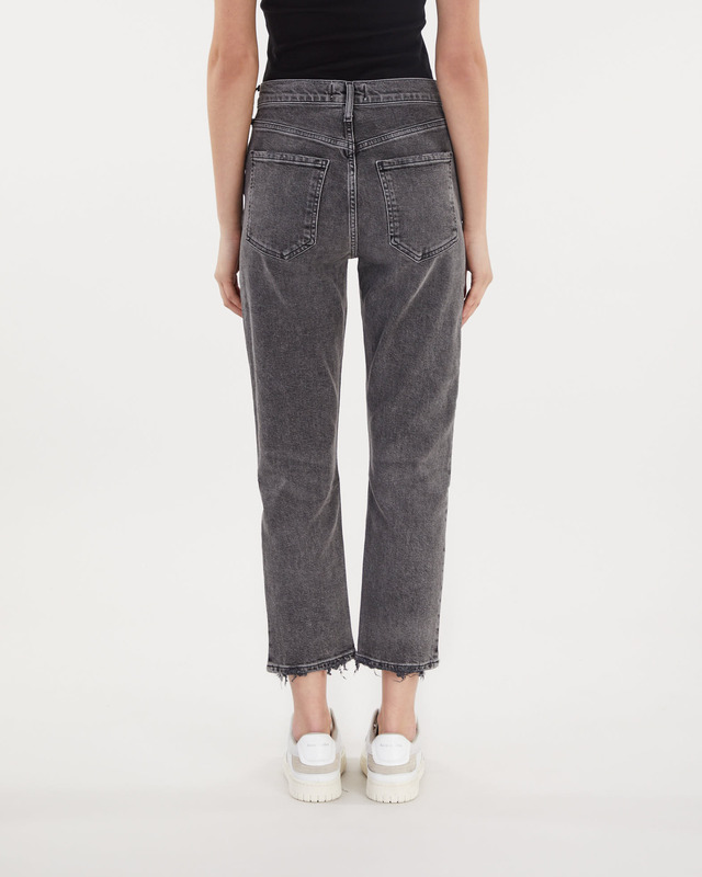 AGOLDE Riley High Rise Straight Crop Washed black 25