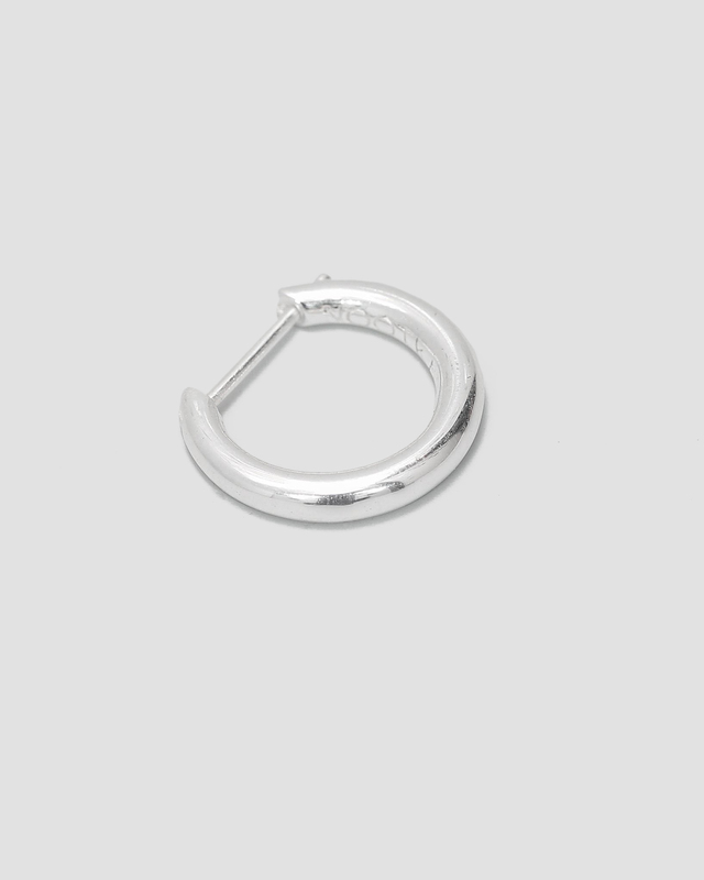 Nootka Earring Mid Hoop Polished Silver ONESIZE