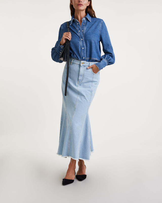 Ganni Skjorta Future Denim Dark blue wash 40