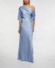 Malina Klänning Marisa Asymmetrical Satin Maxi Dusty blue L