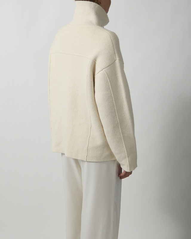 Soft Goat Cardigan Double Knit Hvit L