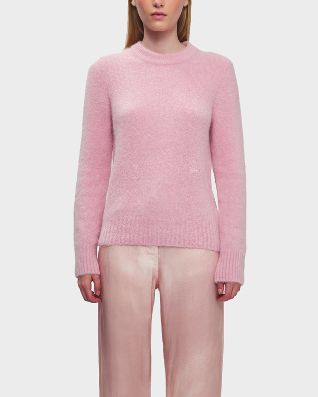 GANNI Tröja Brushed Alpaca O-neck Rosa L