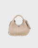 Ganni Bag Hobo Mini Grained White ONESIZE