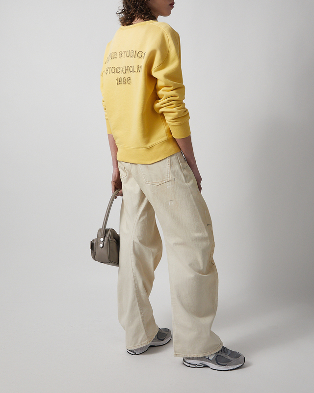 Acne Studios Sweatshirt Washed Logo Light yellow S-M