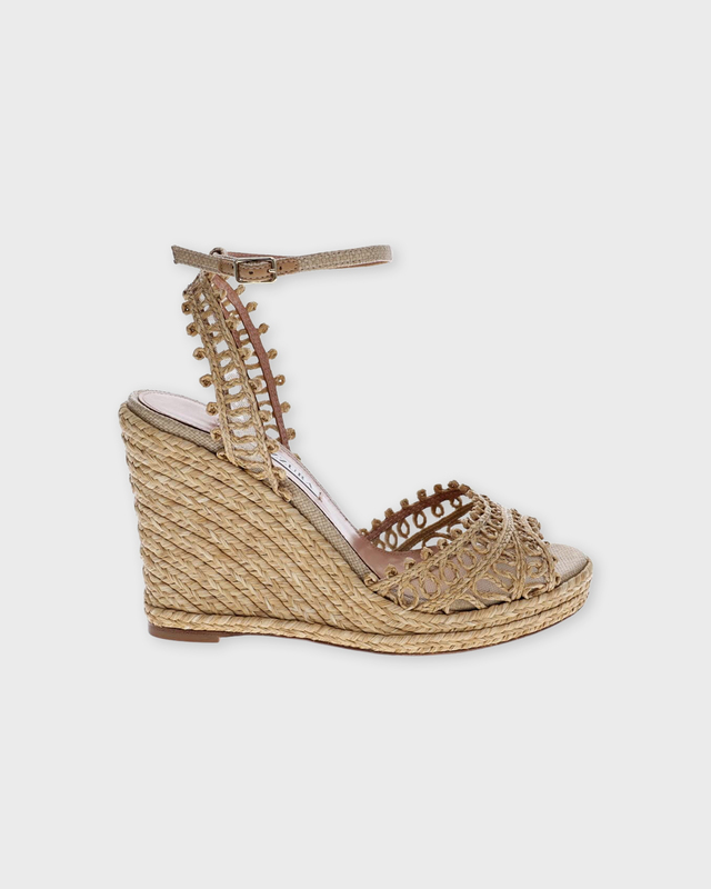 Aquazzura Wedge Heel Kahlo Espadrille  Sand EUR 38