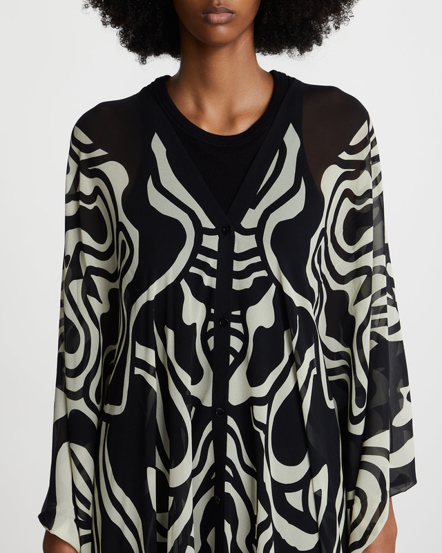 Rodebjer Caftan Agave Cosmic Bloom Black ONESIZE