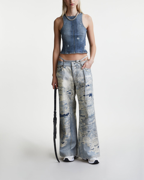 Jeans Printed Distressed Ljusblå 1
