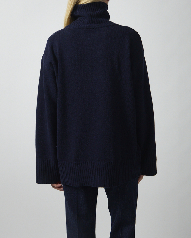 Dagmar Sweater Soft Wool Turtleneck Navy XS