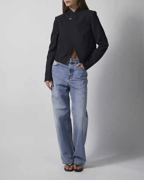 Blazer Turn Collar Black 2