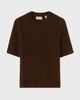 Dagmar Top Brushed Alpaca Brun XS