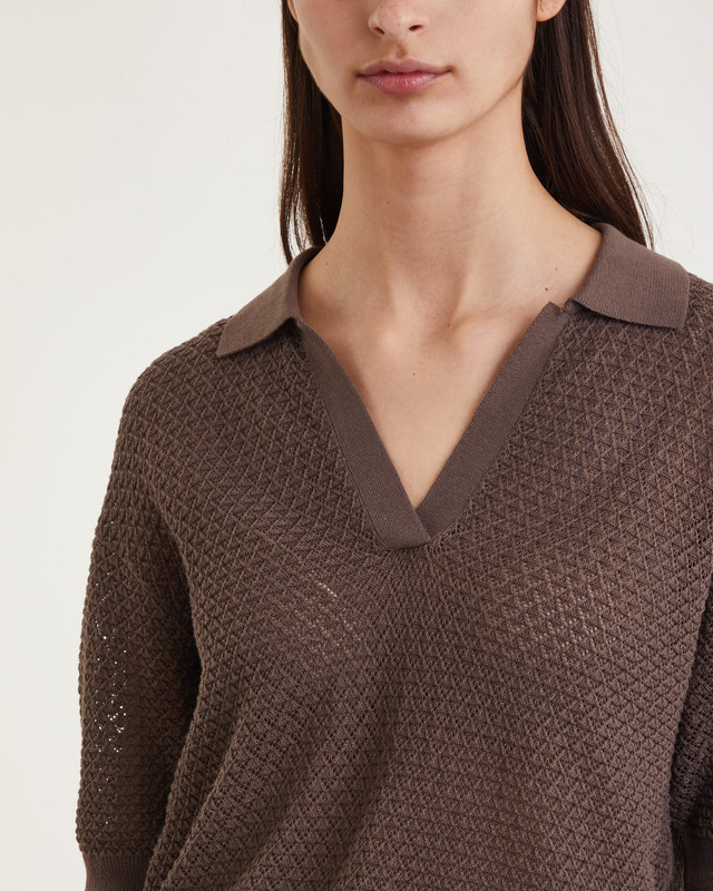 The Garment Top Tanzania Polo Espresso UK 8 (EUR 36)