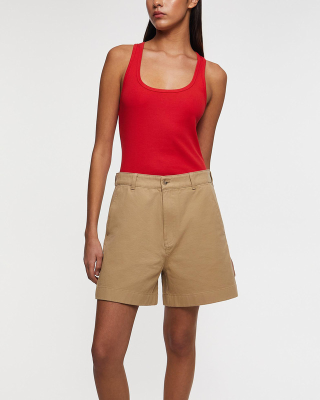 Filippa K Top Fine Rib Scoop Tank Röd M