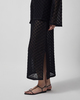 Malina Skirt Fannie Pointelle Knitted Maxi Black L