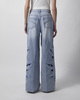 Zimmermann Jeans Alchemy Applique Relaxed Flare Blue/green 26