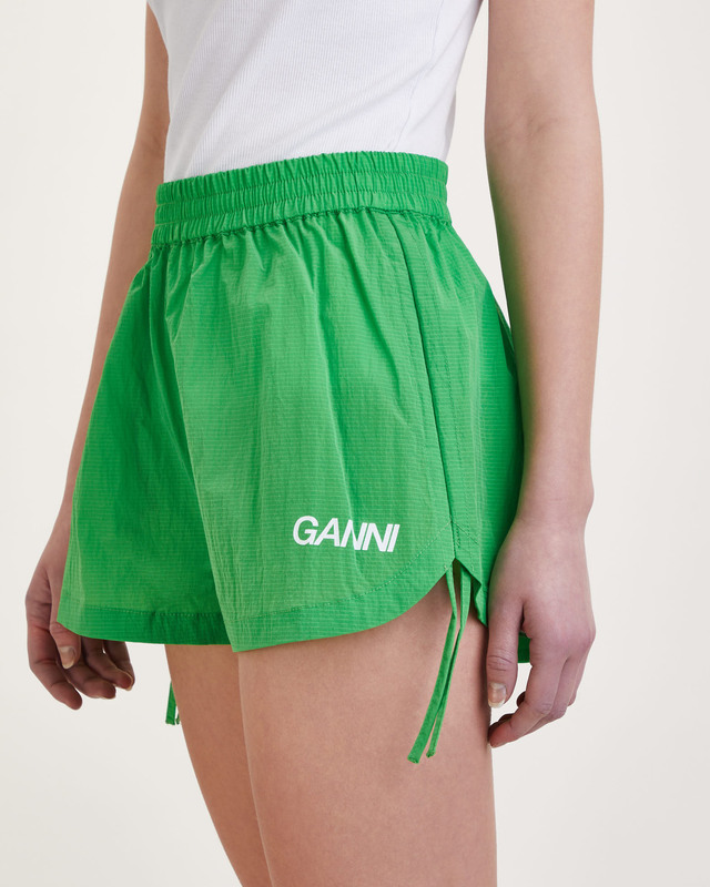 Ganni Shorts Light Tech Drawstring Grön 36