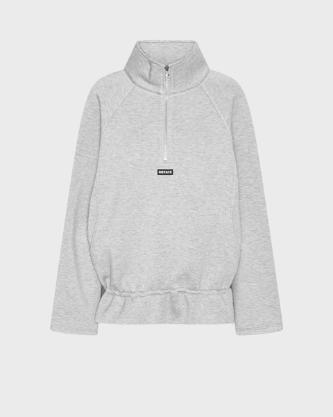 Jacket Scuba Half Zip Grey Melange 1