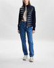 Moncler Kofta Padded Wool Tricot Marinblå S