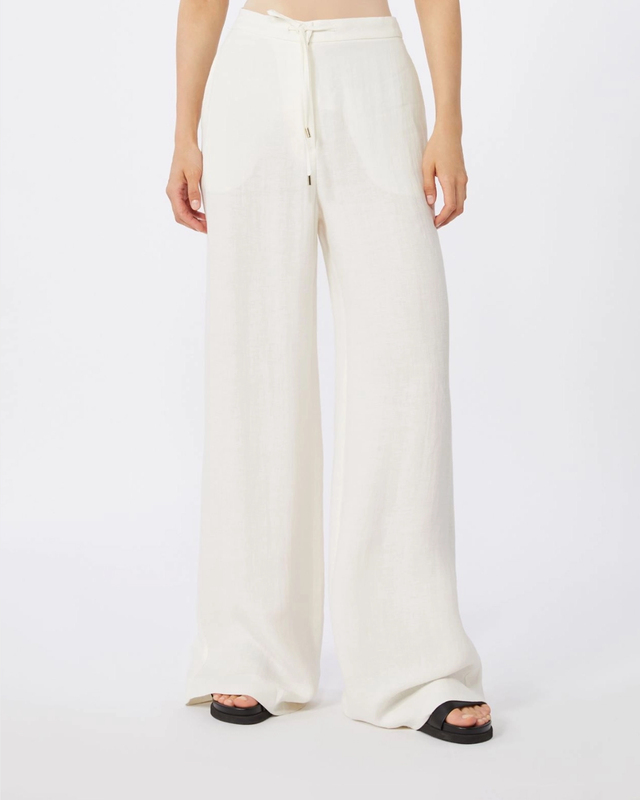 Max Mara Studio Bukser Linen Twill Natural IT 44 (EUR M-L)