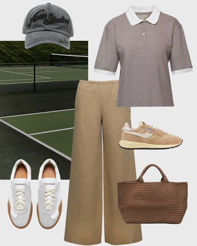 Wakakuu Icons Top Linosa Polo T-Shirt Beige XS