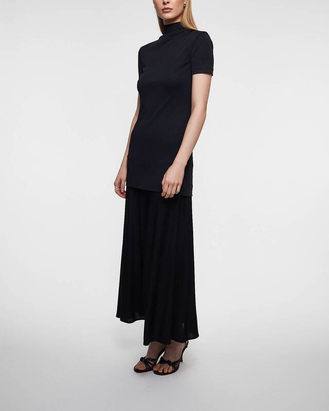 Jil Sander Klänning Fluid Viscose High-Neck  Svart 36