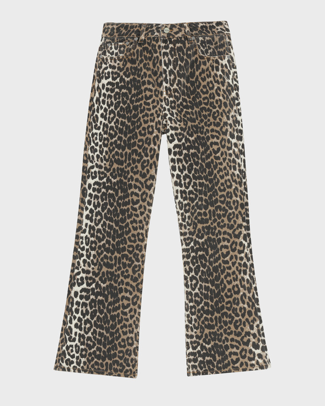 GANNI Jeans Leopard Betzy Cropped Leopard 29