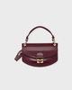 GANNI Väska Apo-G Mini Top Handle Box Burgundy  ONESIZE