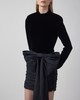 ROTATE Birger Christensen Dress Velvet Bow Mini Black 34