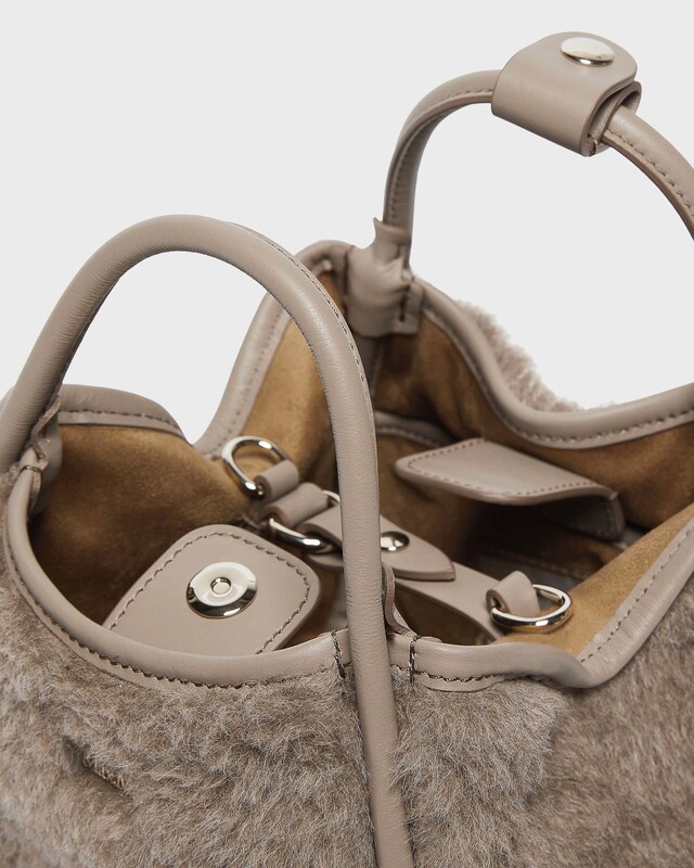 Max Mara Studio Bag Marine Teddy  Beige ONESIZE