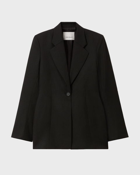 Blazer Fitted Wool Black 1