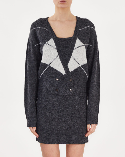 Verbier Cardigan  Grå/beige 1