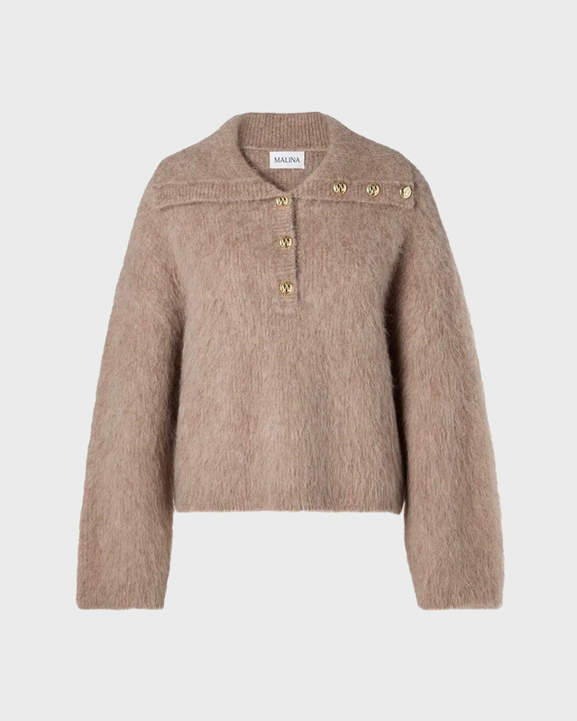 Malina Sweater Yselle Alpaca Blend Taupe L
