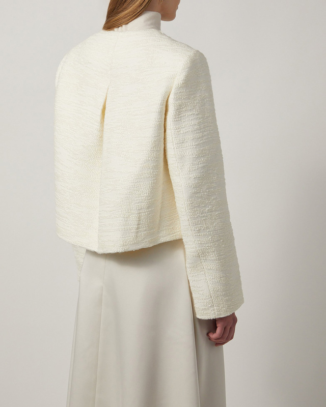 Malina Blazer Ruthie Cropped Boucle Vanilla XS