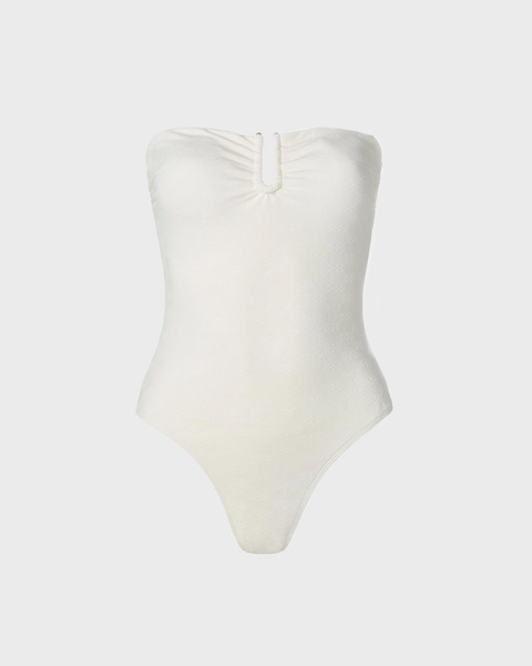 Badedrakt Gold Embellished Bandeau Vanilla 1